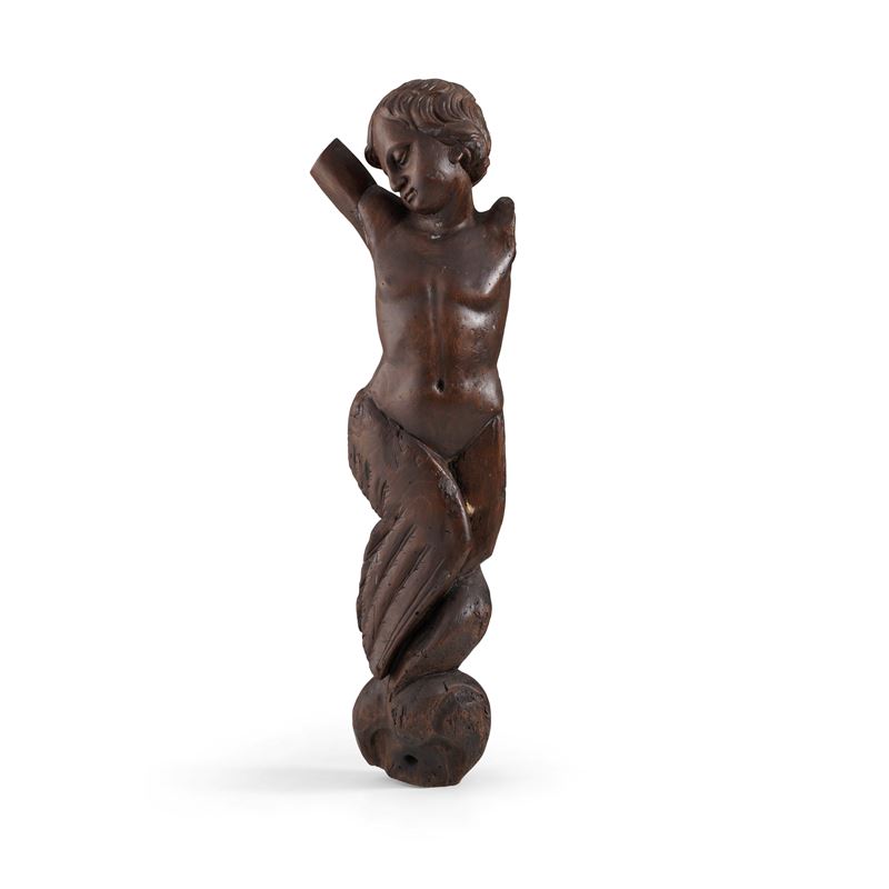 Piccola polena raffigurante un putto  - Asta Strumenti Scientifici e Arte Marinara - Cambi Casa d'Aste