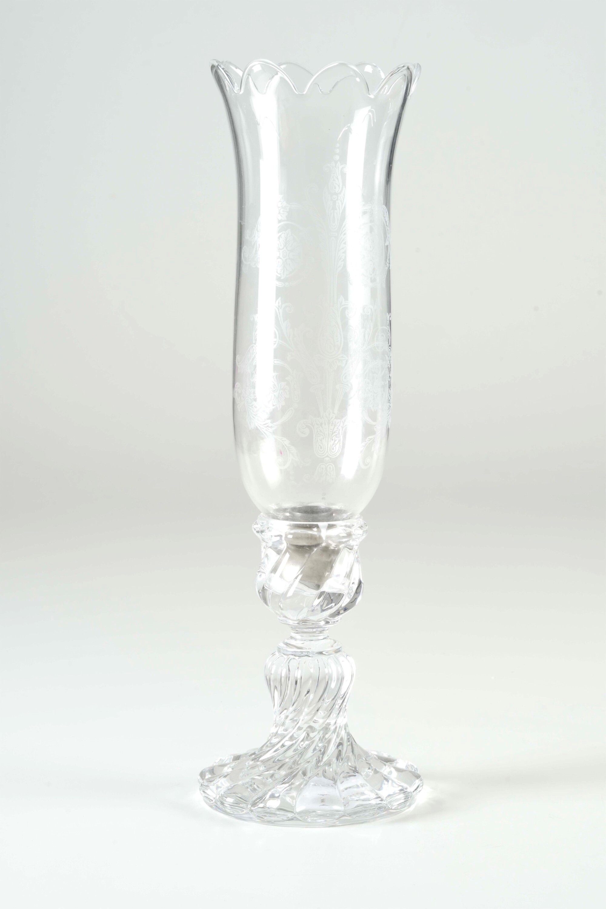 Candeliere “Bambou Tors”. Francia, Manifattura Baccarat, XX secolo.