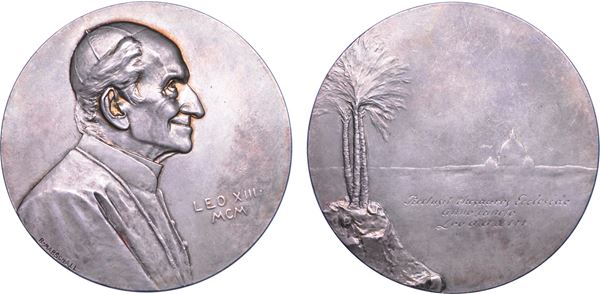 STATO PONTIFICIO. LEONE XIII, 1878-1903.  Medaglia straordinaria in argento 1900. Per l'anno santo.
