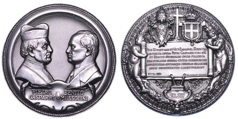 REPUBBLICA ITALIANA. Medaglia commemorativa in argento celebrativa dell'aggiornamento dei patti Lateranensi, 1984.  - Auction Light Numismatics - Cambi Casa d'Aste