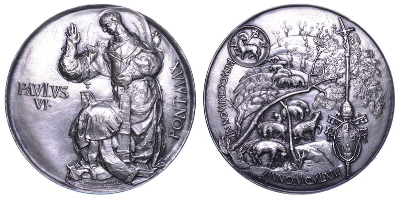 CITTA' DEL VATICANO. PAOLO VI, 1963-1978.  Medaglia straordinaria in argento 1981. Elezione del Pontefice del 1963.  - Auction Light Numismatics - Cambi Casa d'Aste