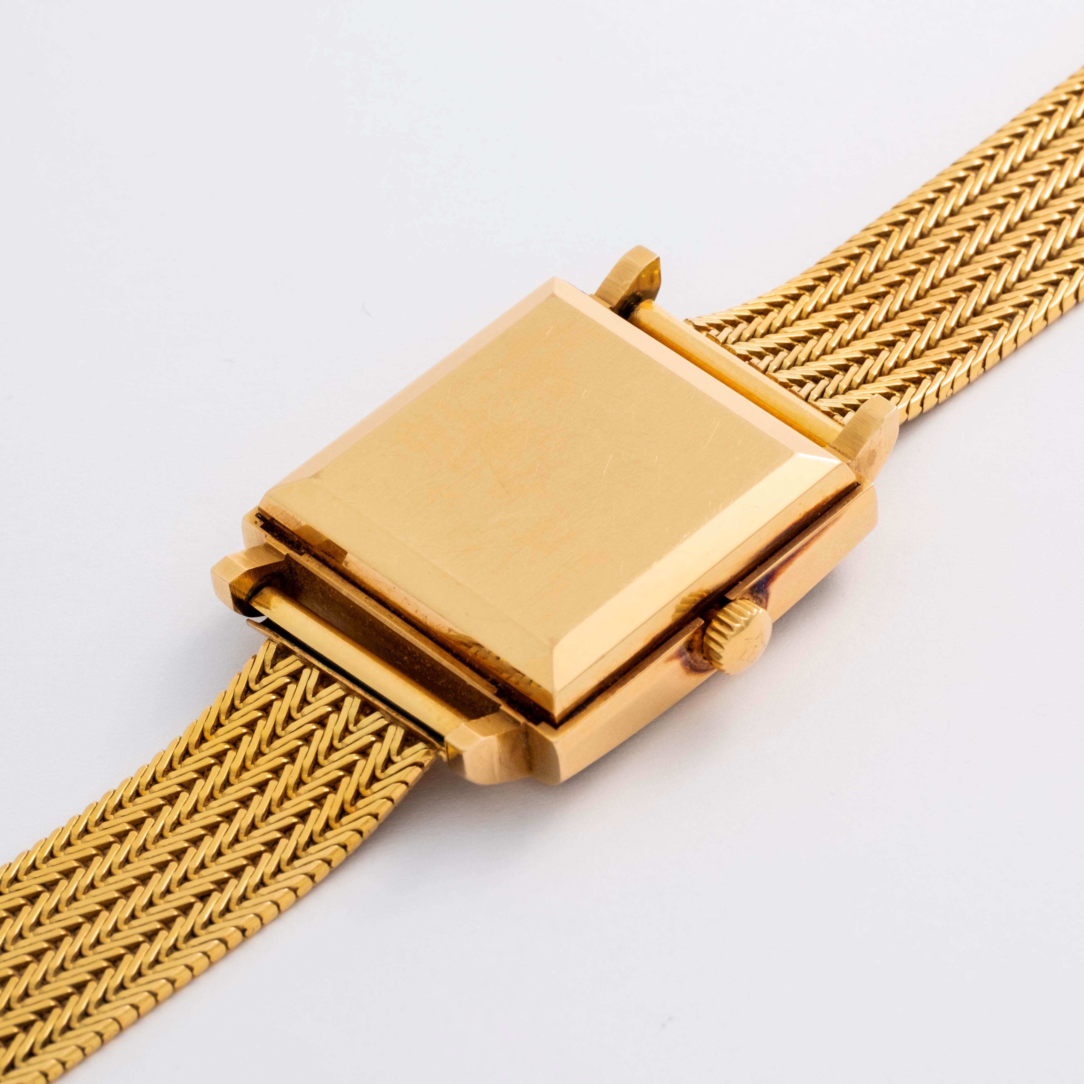 Zenith - Respirator De Luxe in oro giallo 18k con bracciale e quadrante dorato, circa 1960