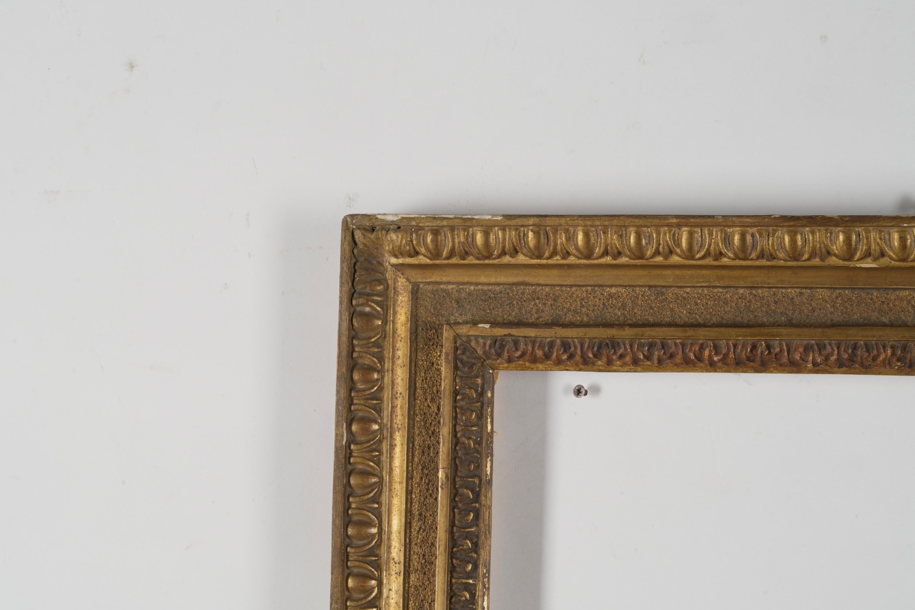 Cornice italiana del XVIII secolo, legno dorato