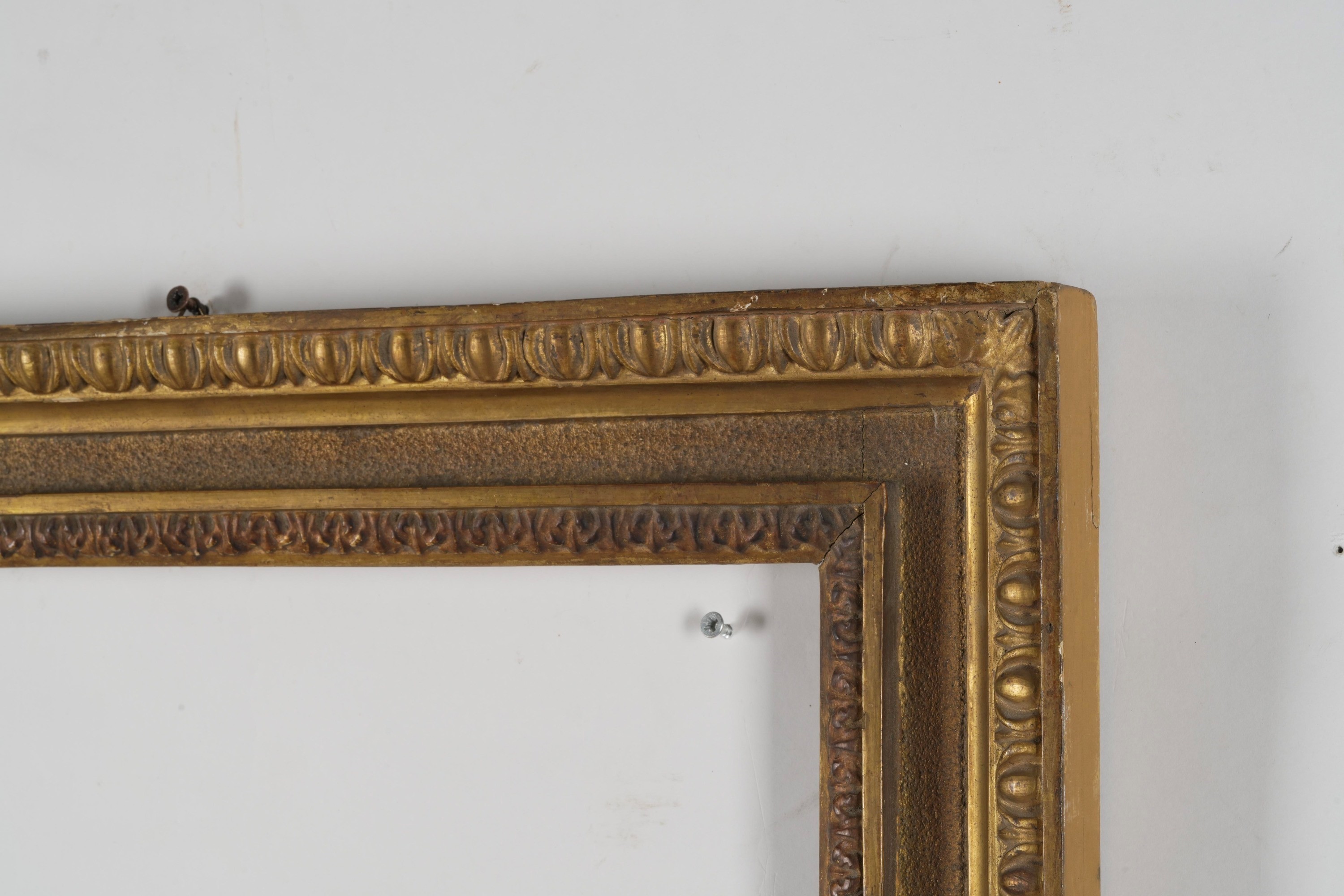 Cornice italiana del XVIII secolo, legno dorato