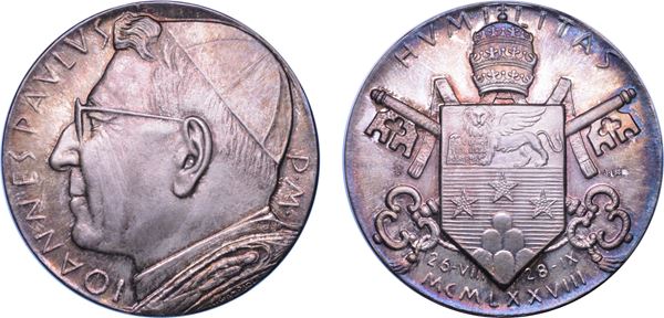 VATICANO. GIOVANNI PAOLO I, 1978. Medaglia in argento settembre 1978. Ricordo di Giovanni Paolo I.