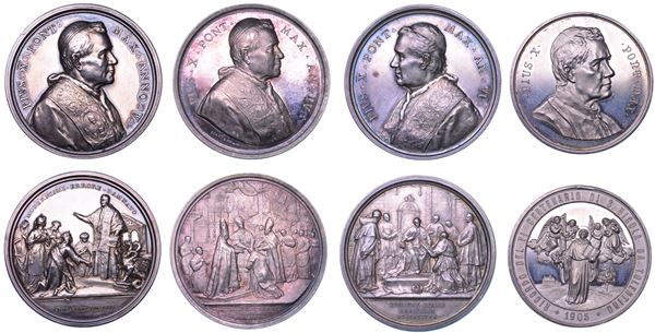 ROMA. PIO X, 1903-1914. Lotto di quattro medaglie.