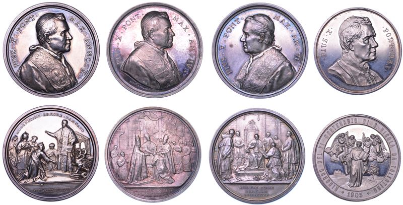 ROMA. PIO X, 1903-1914. Lotto di quattro medaglie.