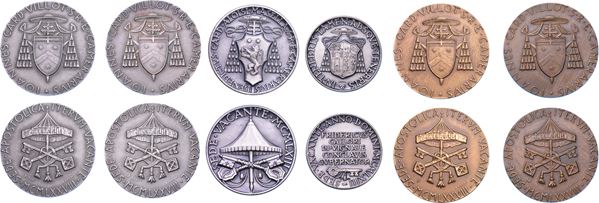 SEDI VACANTI. Lotto di sei medaglie.