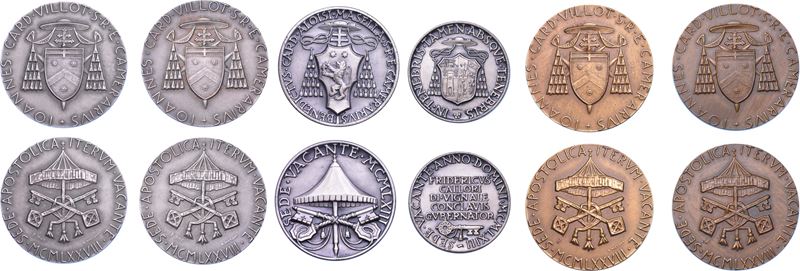 SEDI VACANTI. Lotto di sei medaglie.  - Auction Light Numismatics - Cambi Casa d'Aste