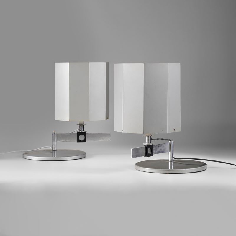 Carl Jacob Jucker : Due lampade da tavolo  - Asta Arredi del XX secolo - Cambi Casa d'Aste