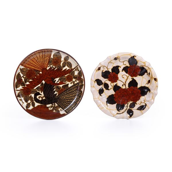 Due piatti. Albisola, Manifattura Fenice, XX secolo.