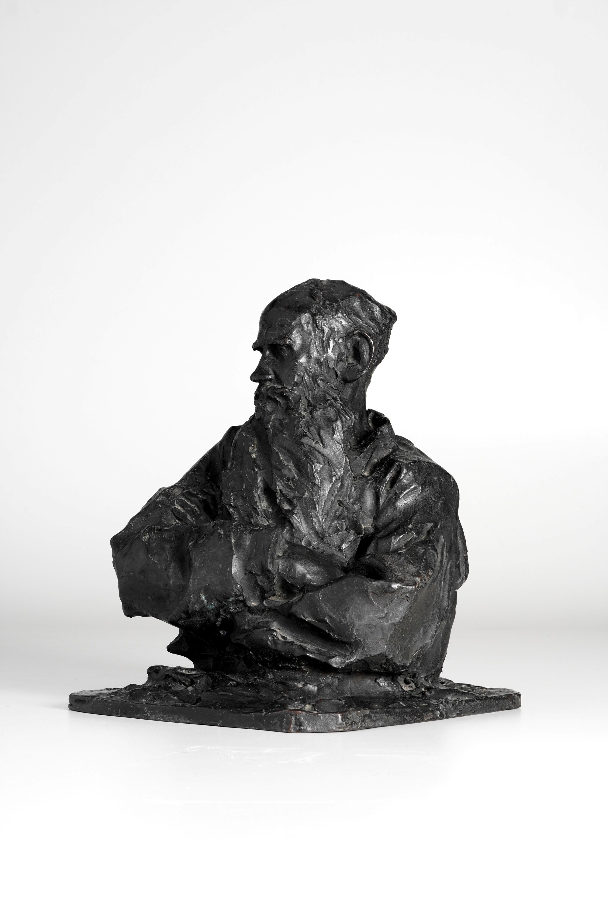 Paolo Troubetzkoy - Busto di Lev Tolstoj in bronzo patinato