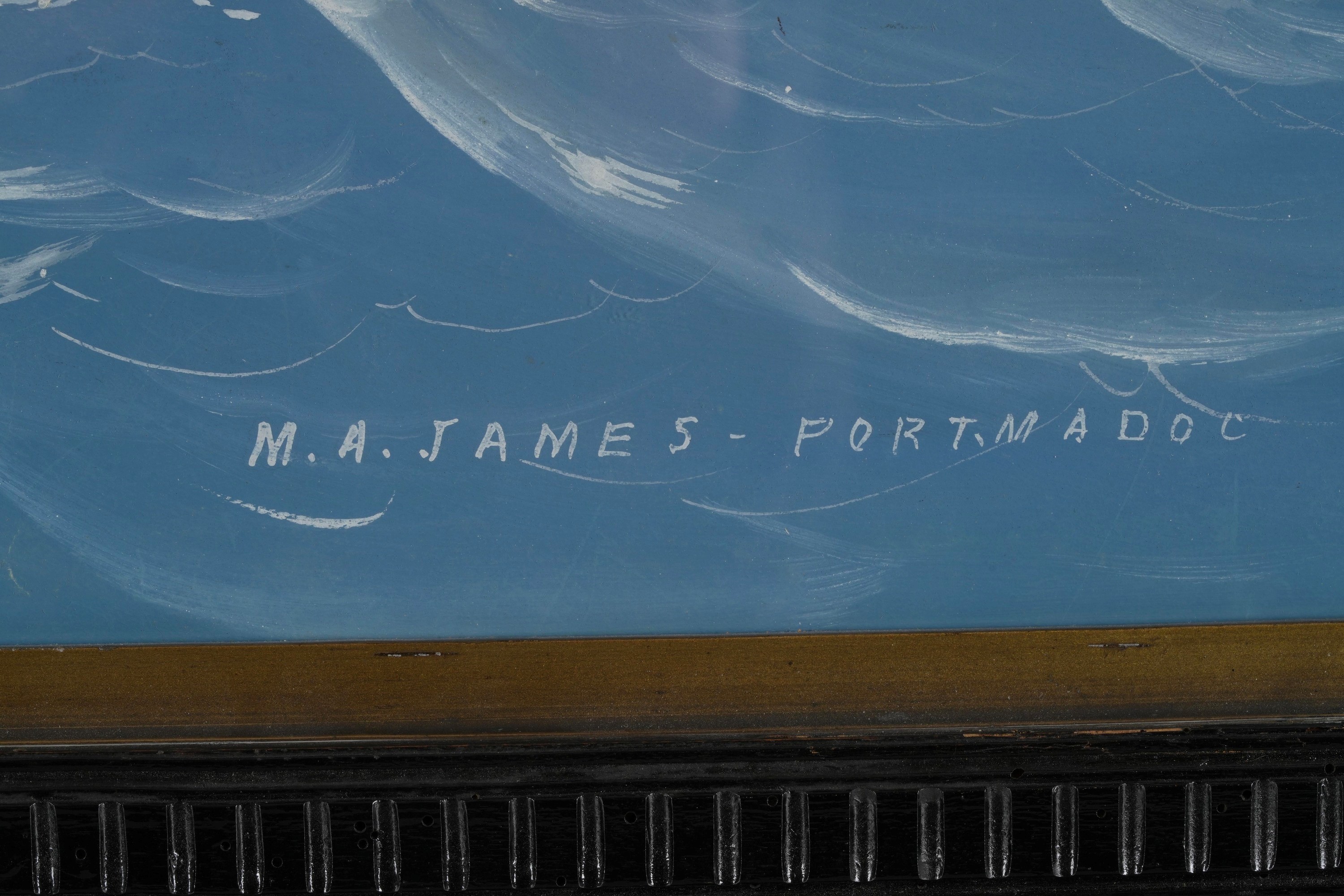G. Roberto, Ritratto della M.A. James Port Madoc in navigazione, gouache su carta