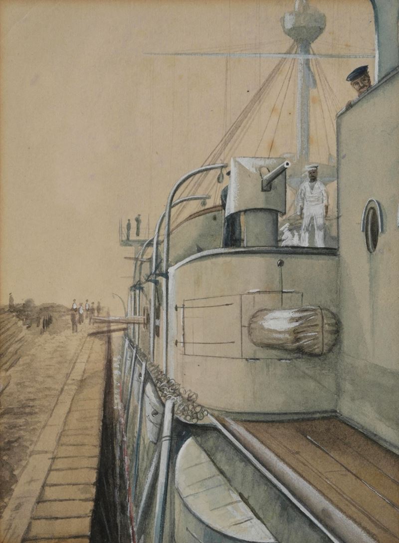 Arthur Heslop : Senza titolo  - acquerello - Asta Strumenti Scientifici e Arte Marinara - Cambi Casa d'Aste