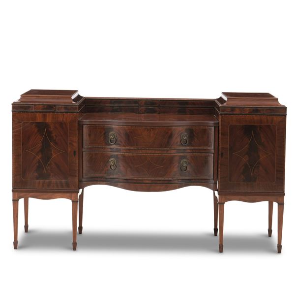 Mobile in mogano con filettature, Inghilterra XIX-XX secolo