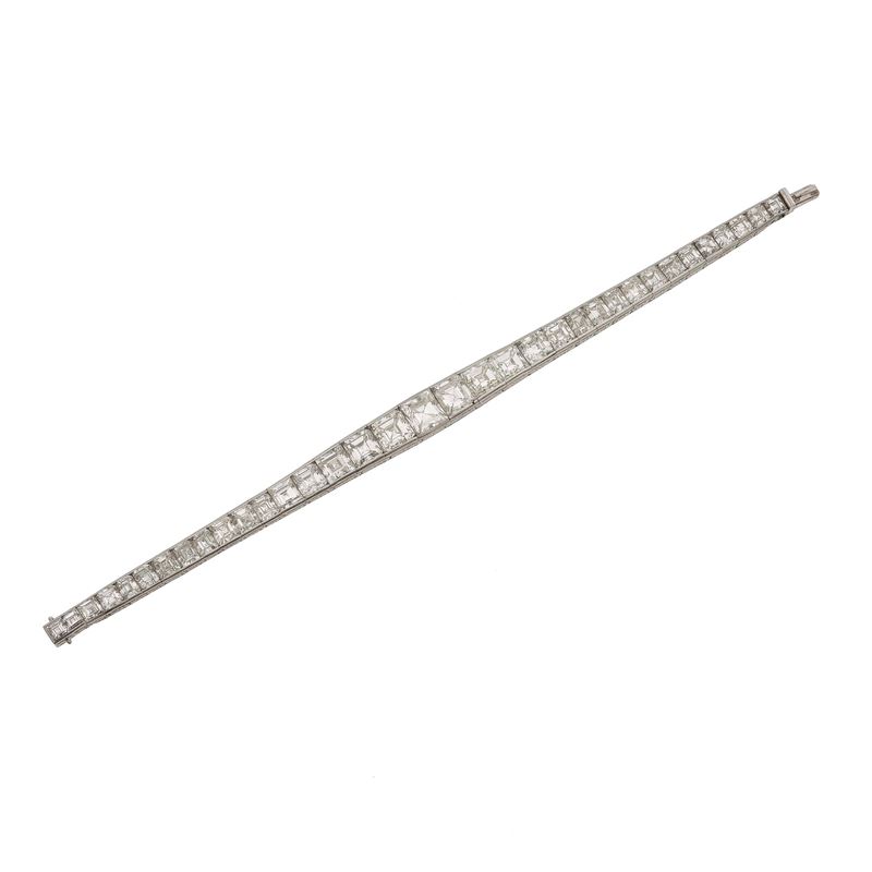 Diamond and platinum bracelet  - Auction Fine Jewellery - Cambi Casa d'Aste