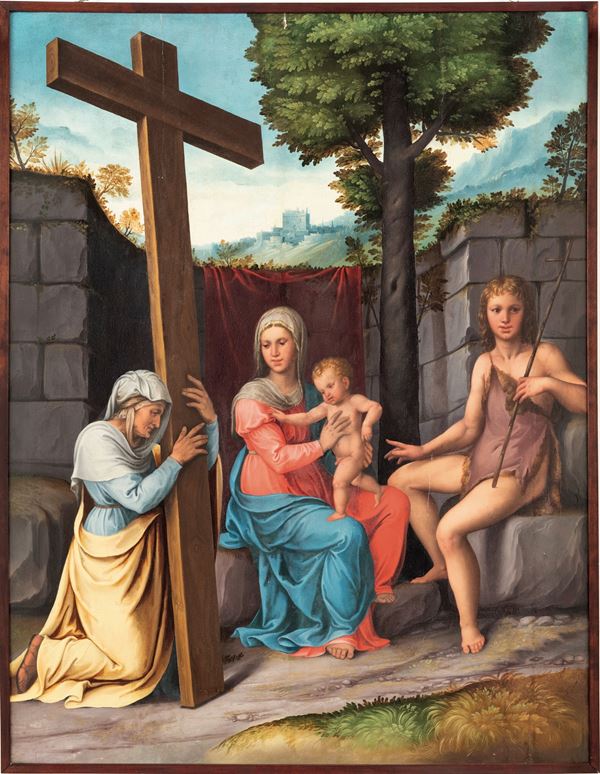 Benvenuto Tisi detto il Garofalo - Madonna con Bambino, Sant’Anna e San Giovann