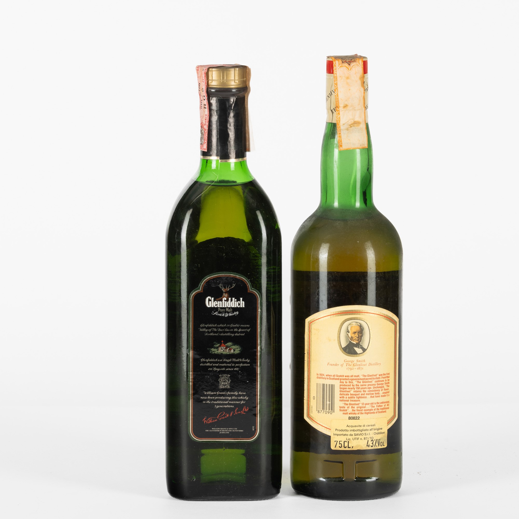 Glenfiddich & Glenlivet 12 Years, Single Malt & Unblended Whsiky