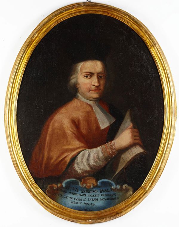 Scuola del XVIII secolo Ritratto di Pietro Giordio Busca