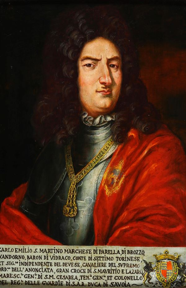 Scuola del XVII-XVIII secolo Ritratto di Carlo Emilio San Martino, marchese di Parella di Brozzo