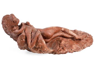Leda e il cigno - Terracotta, 47 x 23 x 20,5 cm