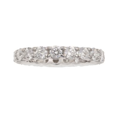 Rivière, Diamanti per un peso complessivo di circa 2.30 ct in montatura in oro bianco 750/1000