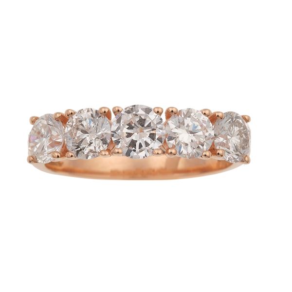 Diamond and gold ring