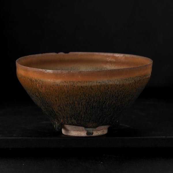Ciotola in terracotta con decori blu cobalto, Cina, Repubblica