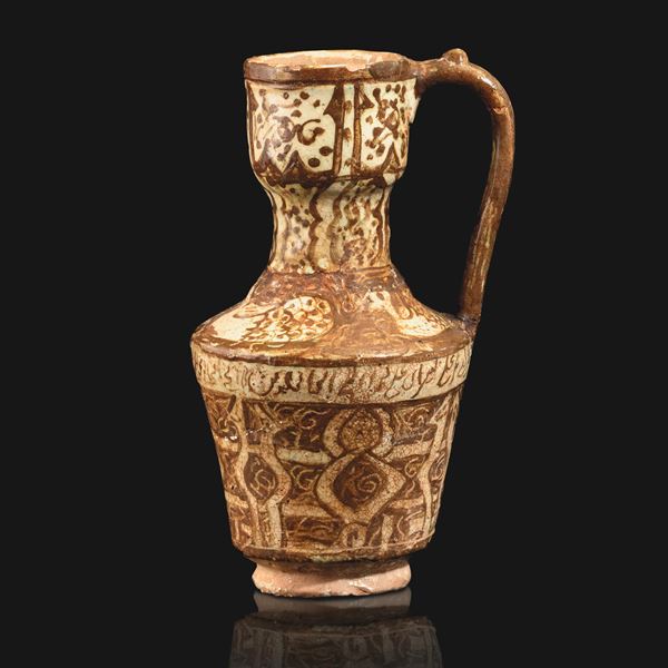 Versatoio in terracotta con decori a motivi geometrici e iscrizioni, Persia, XI secolo