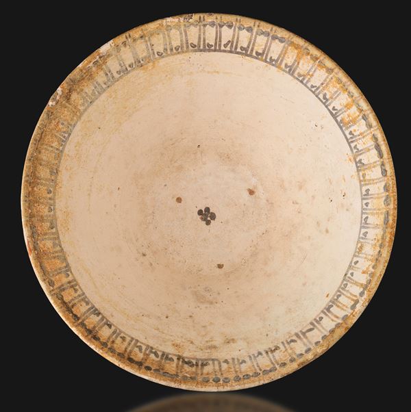 Piatto in terracotta Nishapur con decori a motivi geometrici, Persia, XI secolo