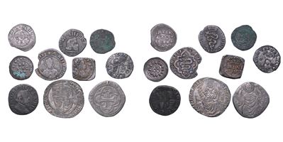Milano, Lotto di dieci monete: XI-XVIII secolo, argento e rame