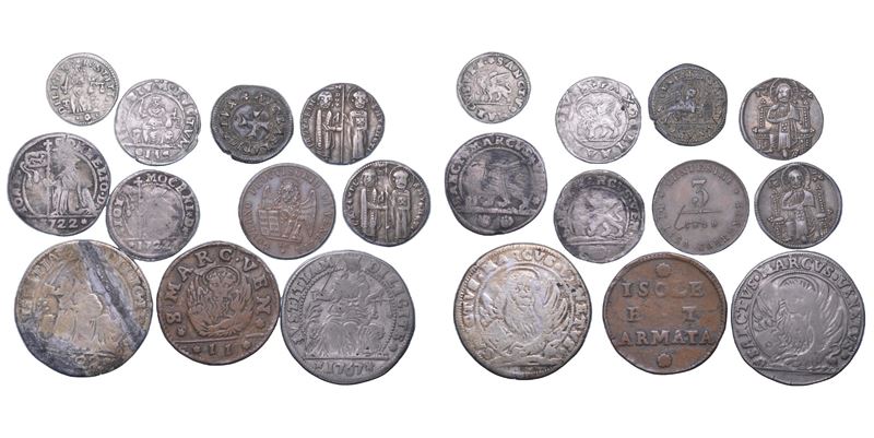 VENEZIA. Lotto di undici monete.  - Asta Numismatica - Cambi Casa d'Aste