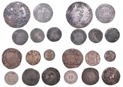 VENEZIA, Lotto di undici monete antiche, coniate dal XIII al XIX secolo