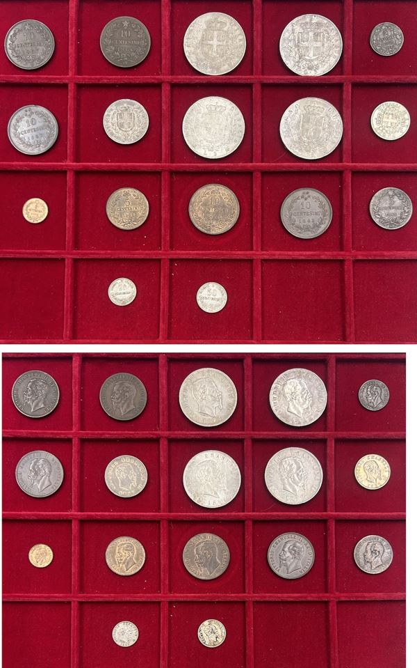 REGNO D'ITALIA. VITTORIO EMANUELE II DI SAVOIA, 1861-1878. Lotto di diciassette monete.