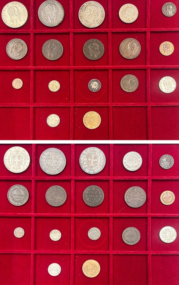 REGNO D'ITALIA. VITTORIO EMANUELE II DI SAVOIA, 1861-1878. Lotto di diciassette monete.