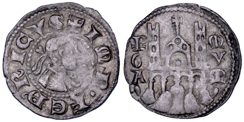 BERGAMO. COMUNE, A NOME DI FEDERICO II, 1194-1250. Denaro planeto, anni 1270-1282.  - Asta Numismatica - Cambi Casa d'Aste