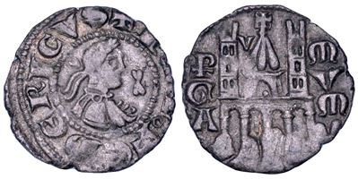Bergamo, Comune, a nome di Federico II, 1194-1250, Denaro planeto, anni 1270-1282