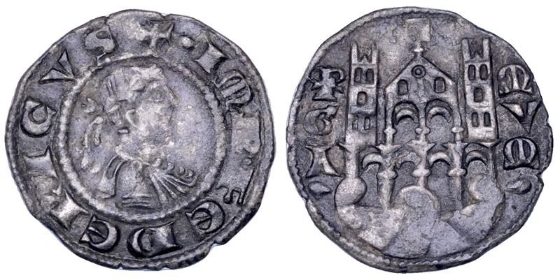 BERGAMO. COMUNE, A NOME DI FEDERICO II, 1194-1250. Denaro planeto, anni 1270-1282.  - Asta Numismatica - Cambi Casa d'Aste