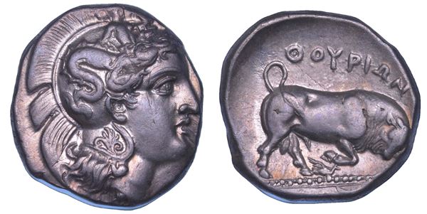 LUCANIA - THURIUM. Nomos, 375-350 a.C.