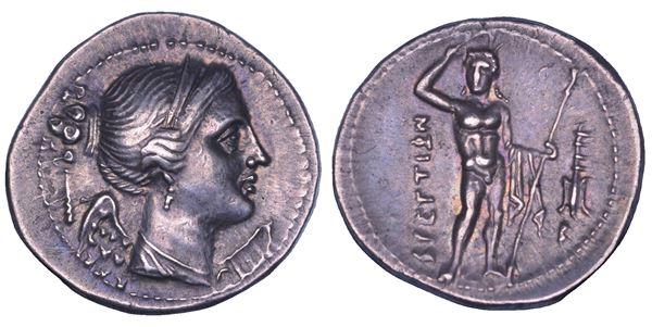 BRUTTIUM - BRETTI. Dracma. Emissione della seconda guerra punica, 216-214 a.C.