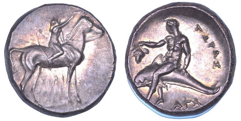 CALABRIA - TARANTO. Nomos, 302-280 a.C. (magistrato Filiarco).