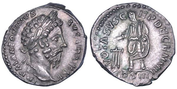 MARCO AURELIO, 161-180. Denario, 170-171. Roma.