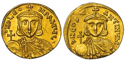 Leone III e Costantino V, Solido, Costantinopoli, 720-741