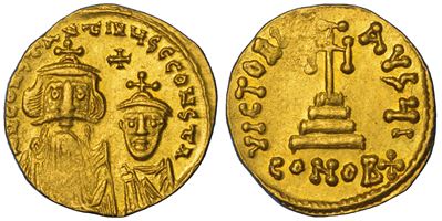 Costante II, Solido (641-668 d.C.) - Costantinopoli