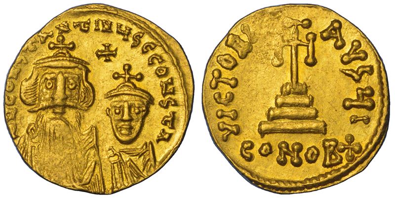 COSTANTE II, 641-668.   Solido. Costantinopoli.  - Asta Numismatica - Cambi Casa d'Aste