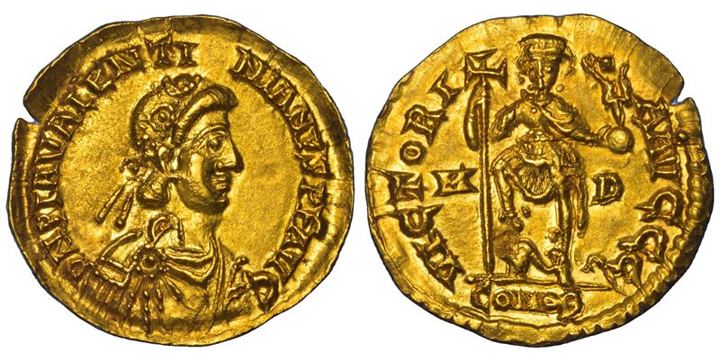 VALENTINIANO III, 425-455. Solido. Mediolanum.  - Asta Numismatica - Cambi Casa d'Aste