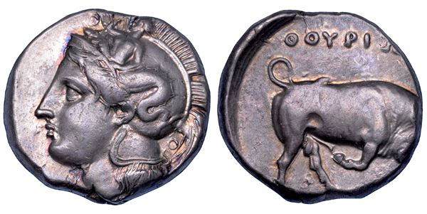 LUCANIA - THURI. Dinomos, 400-350 a.C.