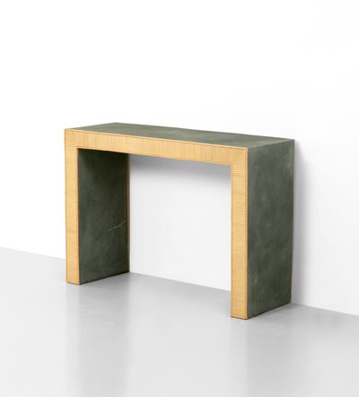 Console in rattan e laminato laccato (Marocco, 2000 circa)