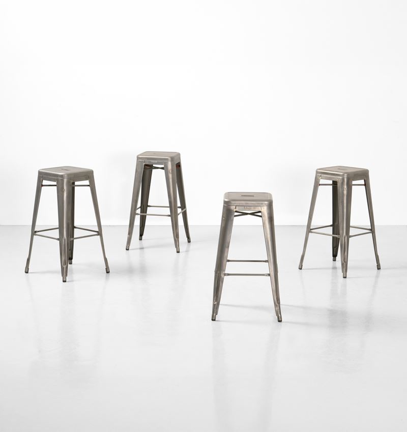Tolix : Quattro sgabelli  - Auction 20th-century furniture - Cambi Casa d'Aste