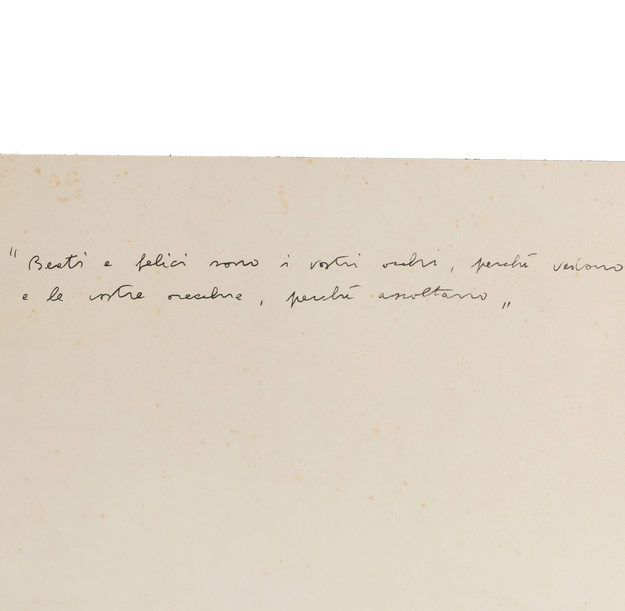 Giulio Paolini - Beati e felici sono i vostri occhi… (litografia, 1970)